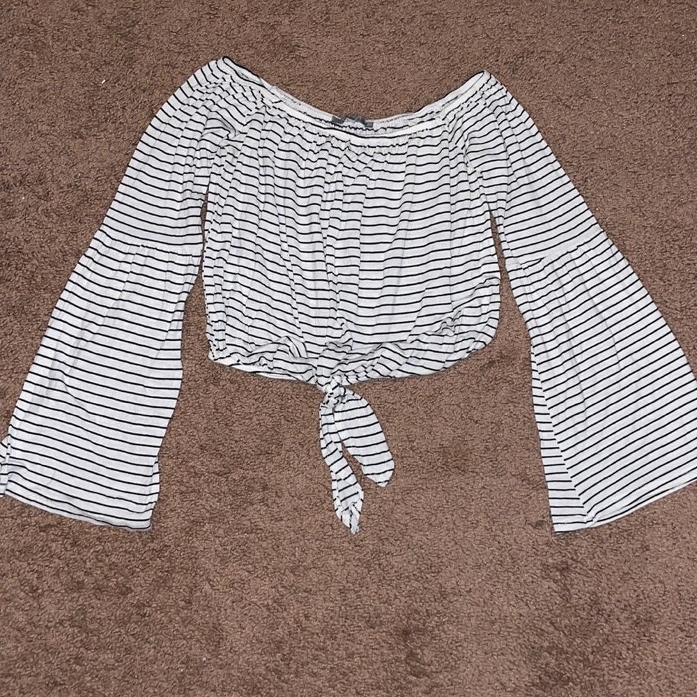 Charlotte Russe Long Crop Strapless